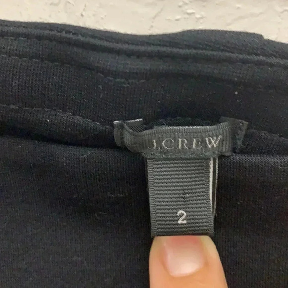 J.Crew Leather Tuxedo Stripe Pixie Black Pants Size 2 - Picture 6 of 7